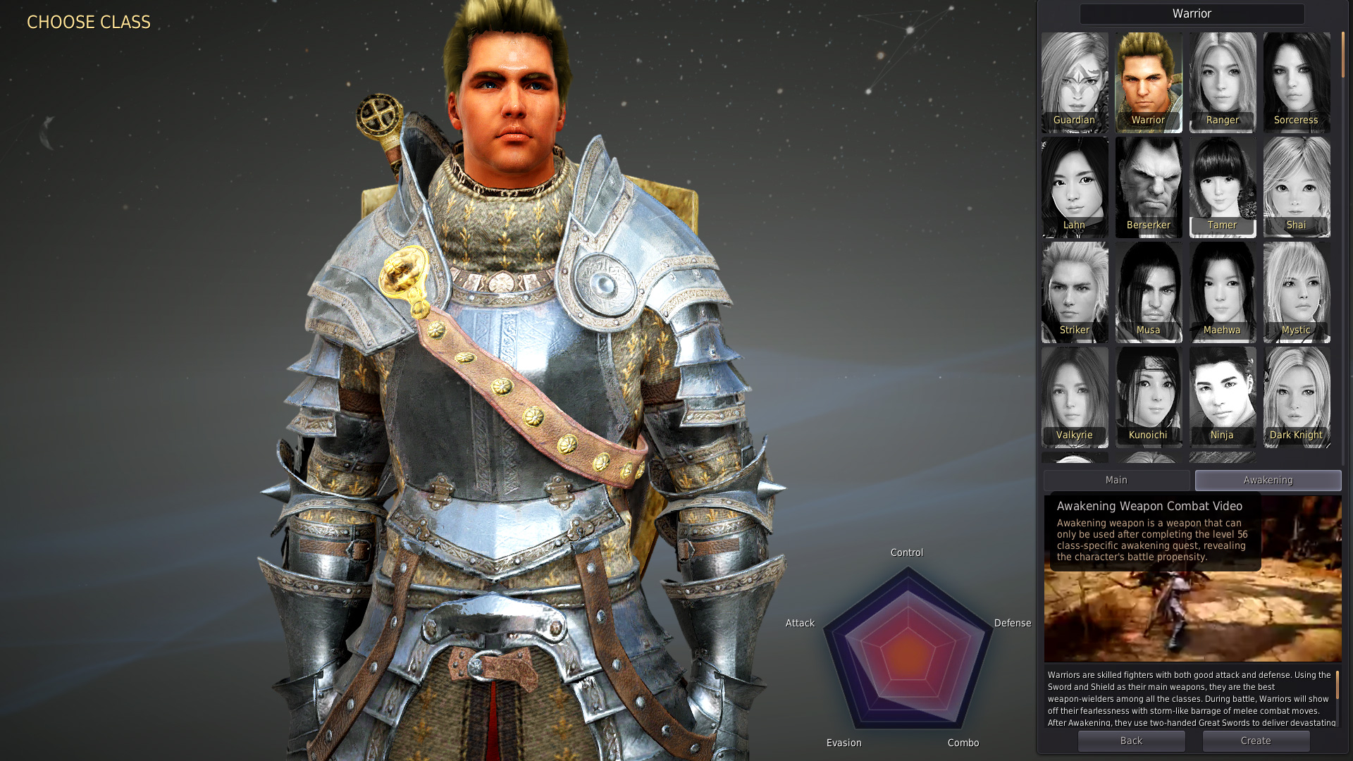 black desert caracter selection