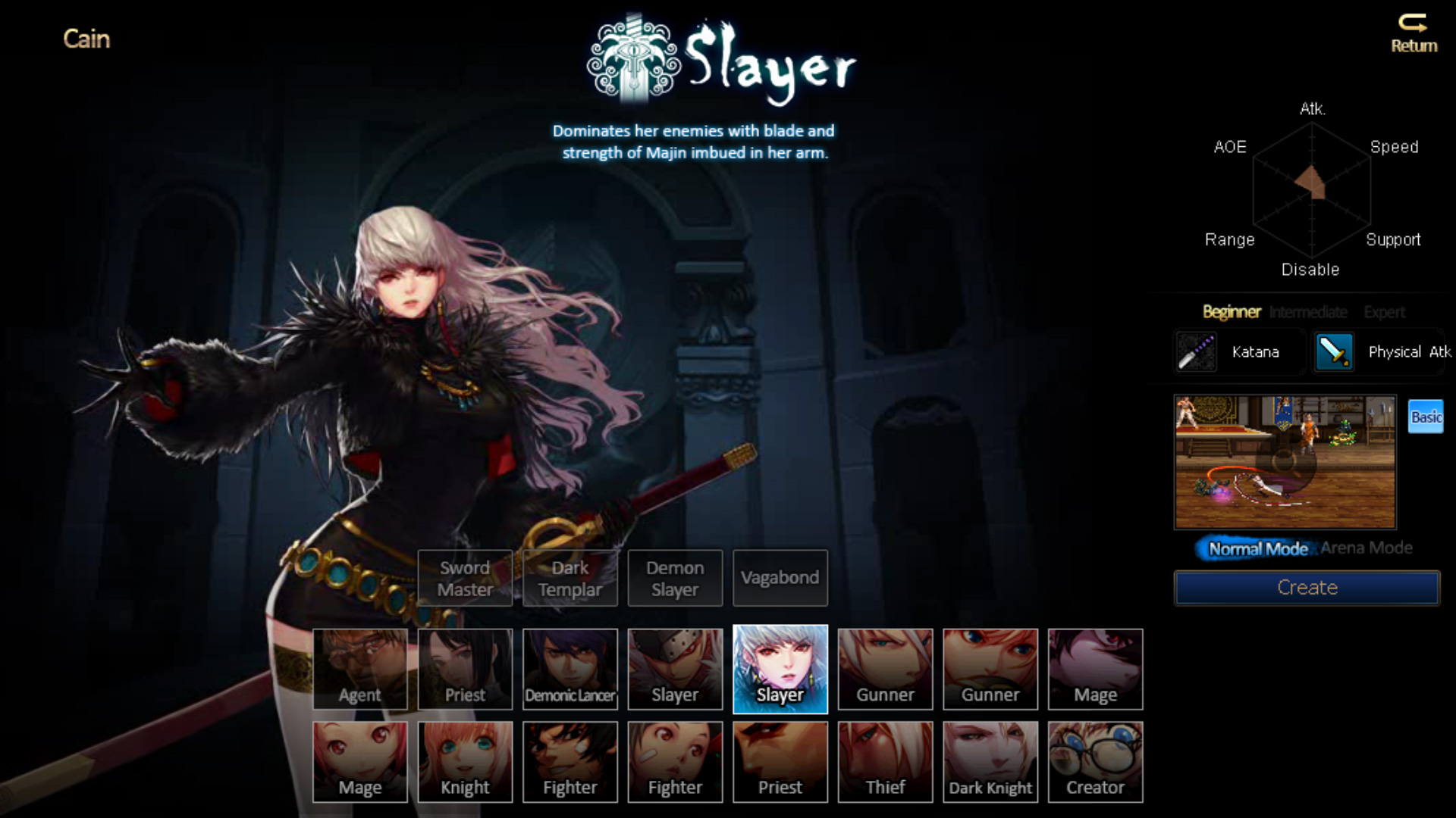 c9 caracter creation